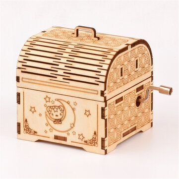 Yiyi BYH701-04 DIY Music Box Wooden Handmade Assembling Puzzles Music Box For Chi... (STYLE: BYH704)