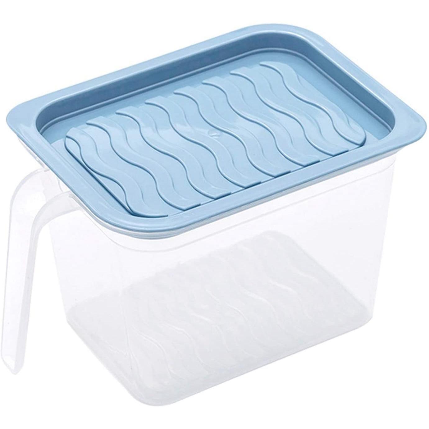 2pcs Refrigerator Multi-layer Fresh-keeping Box Storage (blue+pink)