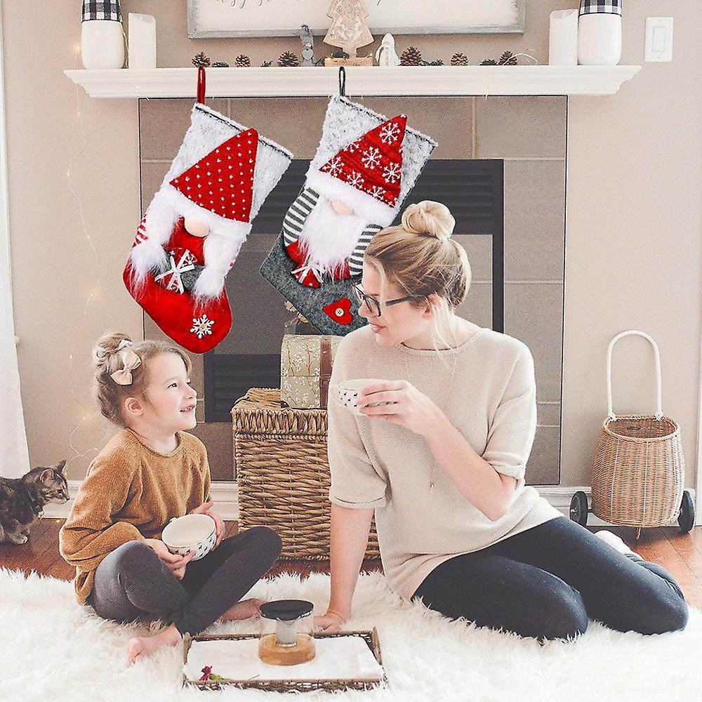 Christmas Stockings Candy Bag for Home Holiday Decoration, A