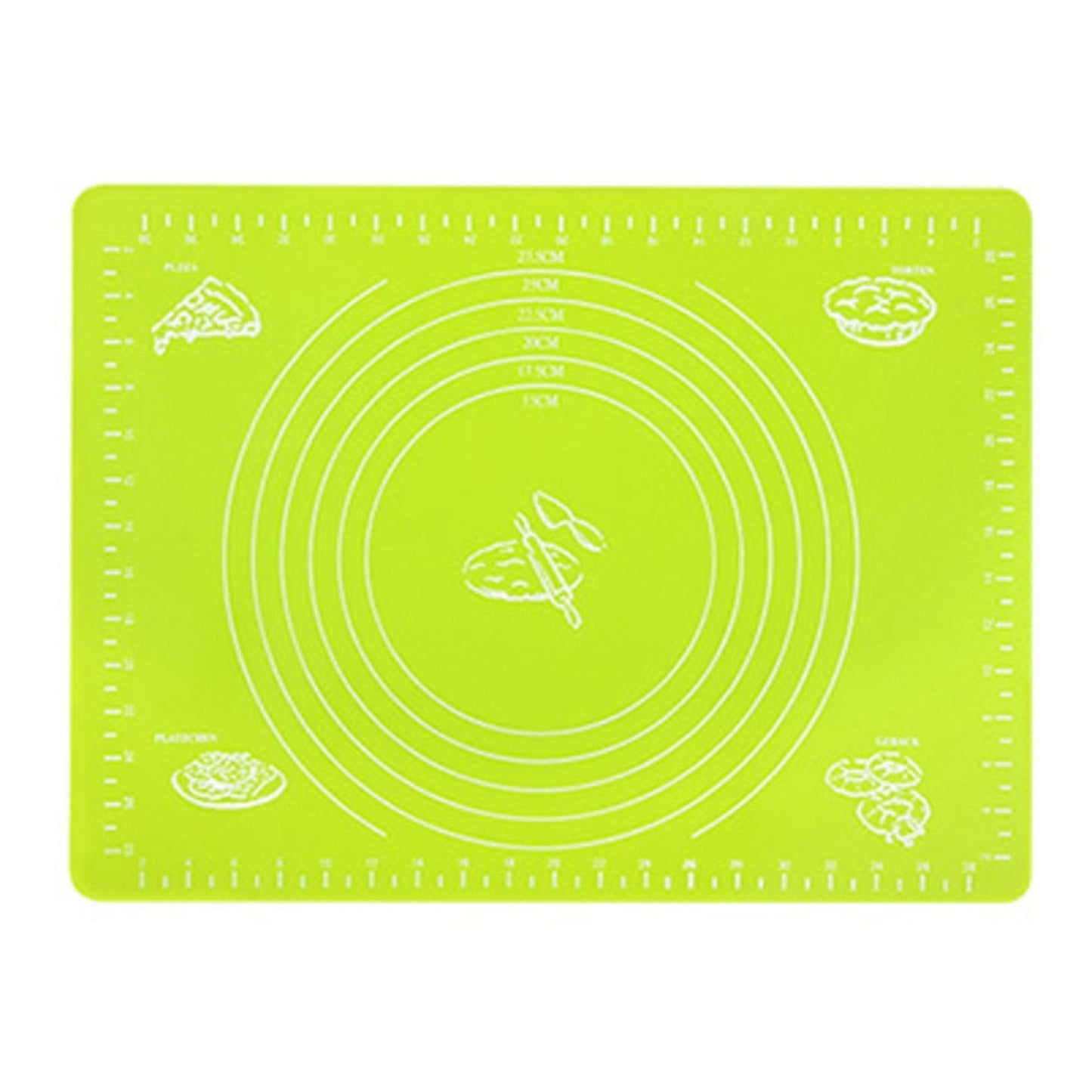 Silicone Non-stick Silicone Mat Rolling Dough Liner Pad Green