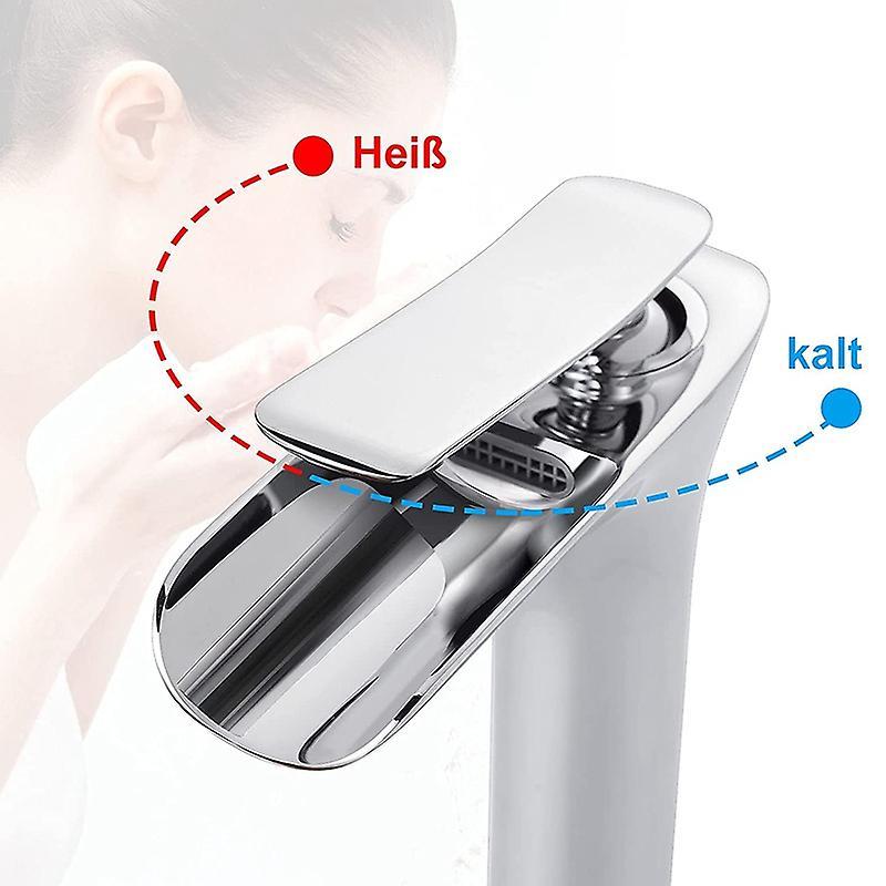 Bathroom Sink / Washbasin Mixer Tap Fitting Bathroom Waterfall Basin
