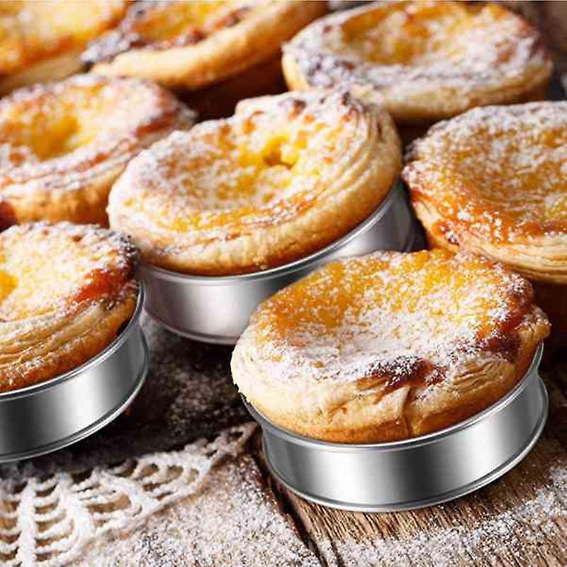 5 Pieces Double Rolled Tart Rings for Home Restaurant Baking Tools