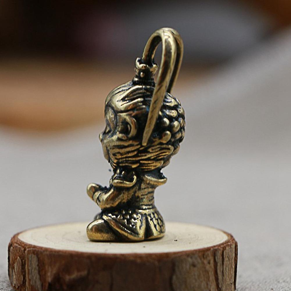 Copper Monkey King Figurine Sun Wukong Statue Fish Tank Ornaments