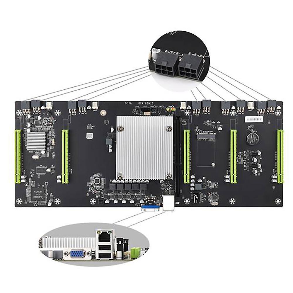 Eth79-x5b Btc Mining Motherboard with E5 2620 Cpu+128g Ssd+8g Ram