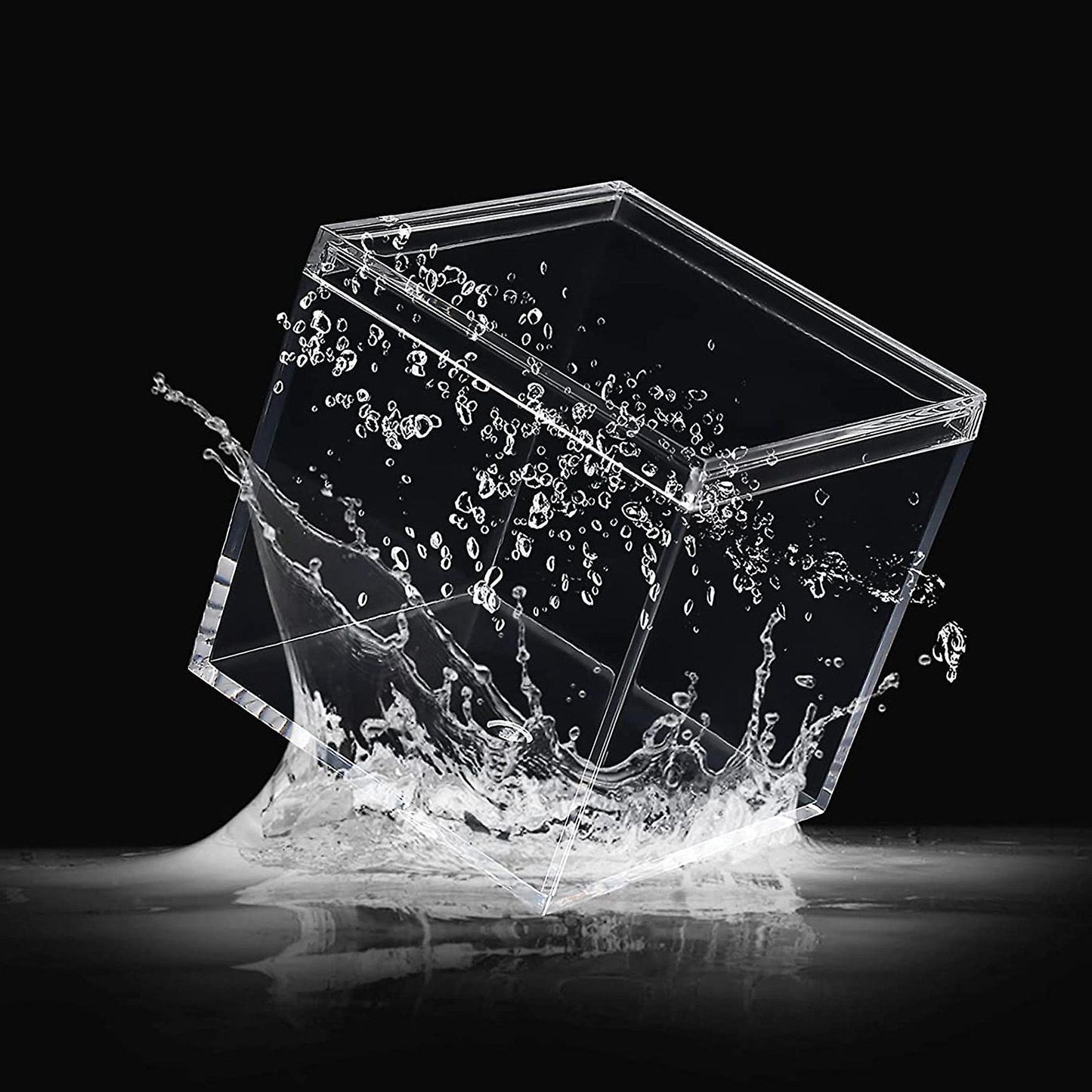 4 Pack Plastic Containers 2.5x2.5x2.5inch for Candy Pill and Jewelry