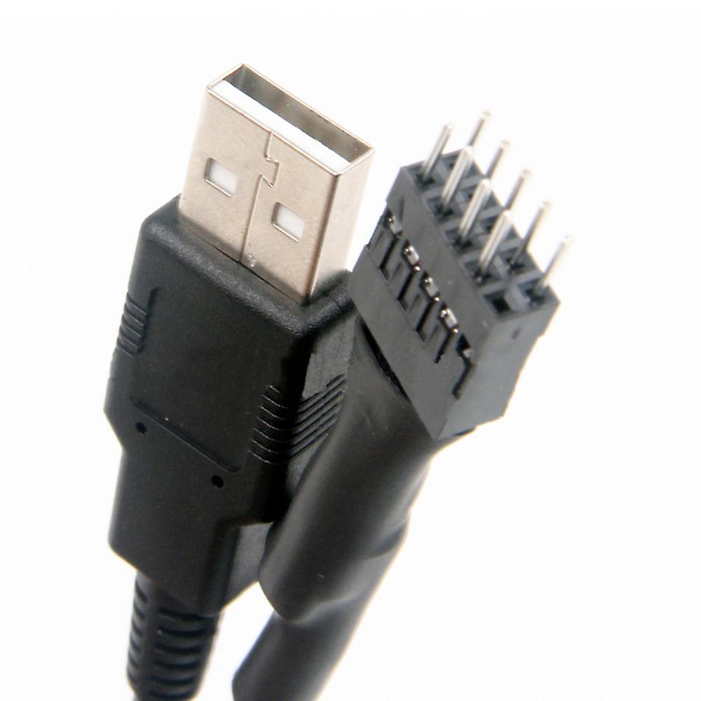 2pcs 20cm 9 Pin Male to External Usb A Male Pc Mainboard Cable