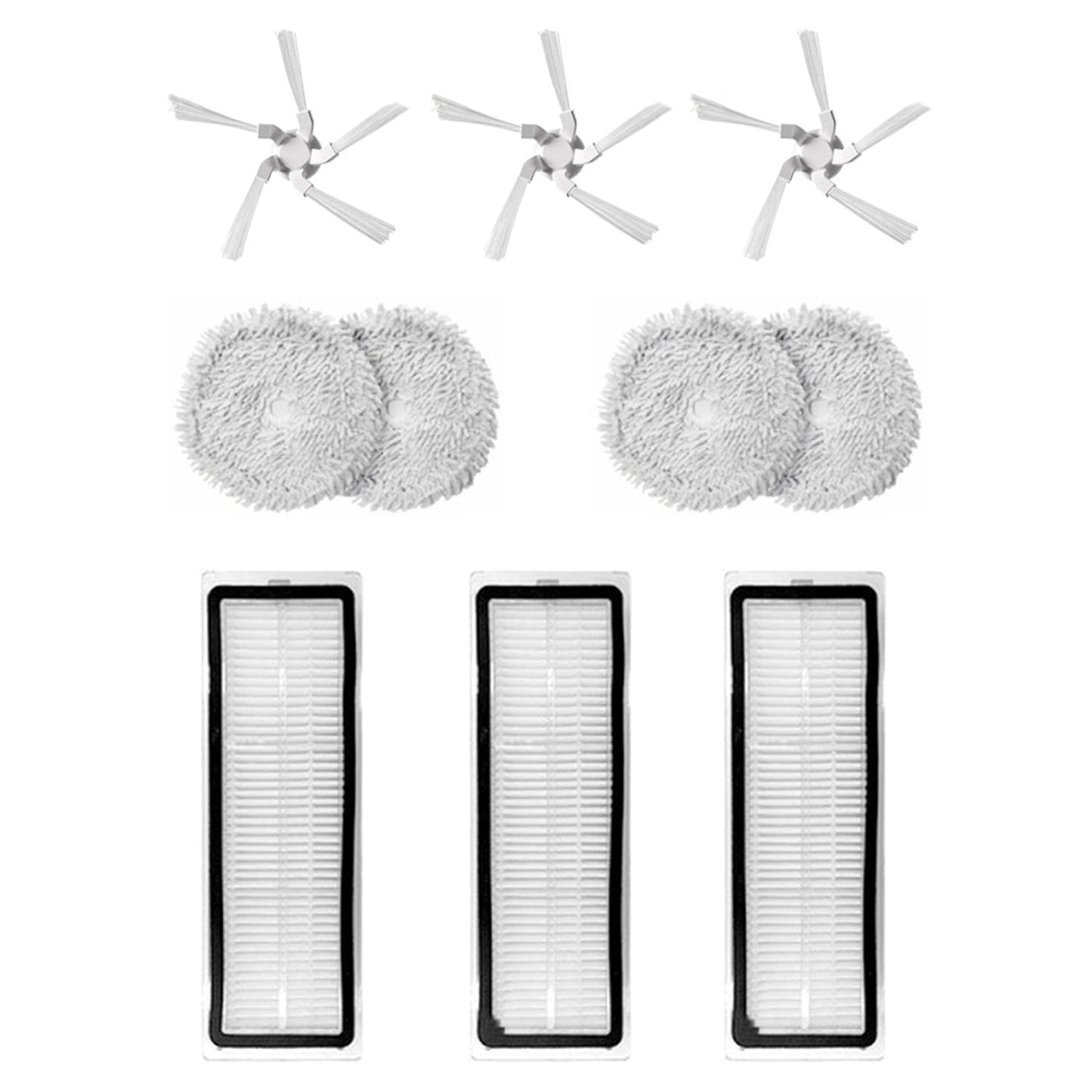 10pcs Hepa Filter Mop Cloth Side Brush for Xiaomi Dreame W10 Robotic