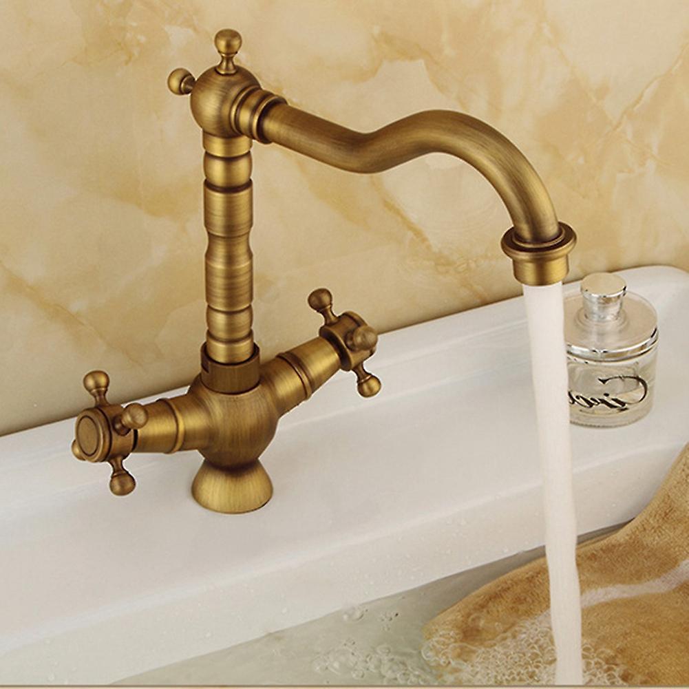 Bathroom Tub Faucet,2 Handles Widespread Brass Basin Mixer Tap