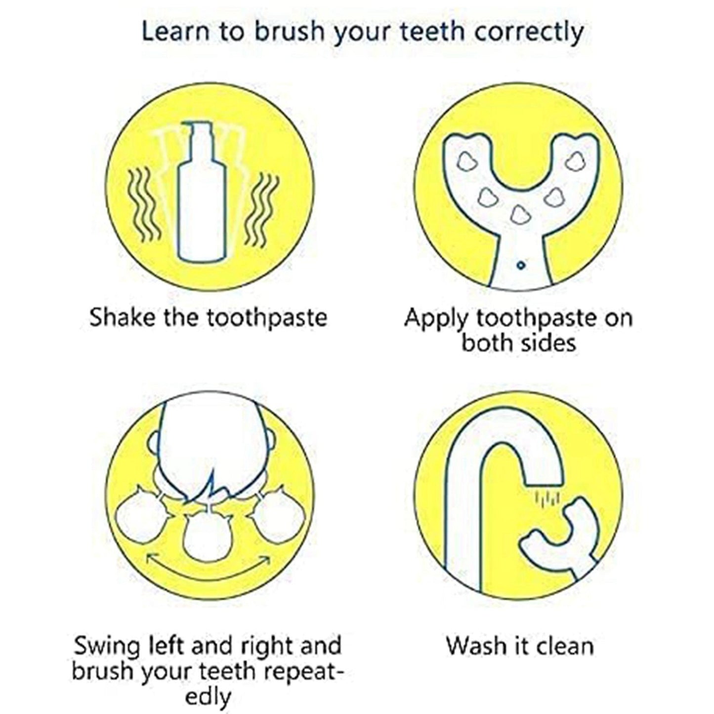 U-shaped Children Toothbrush Manual Training Toothbrush U-shaped