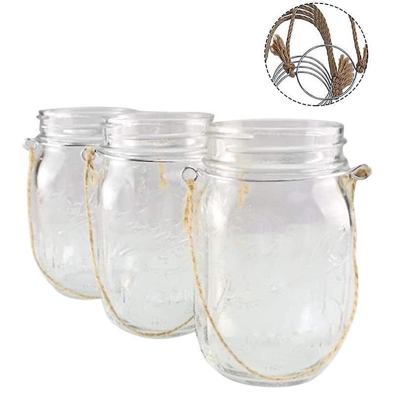 Hangers for Mason Jar,linen Rope Handles for 70mm Wide Mason Jars