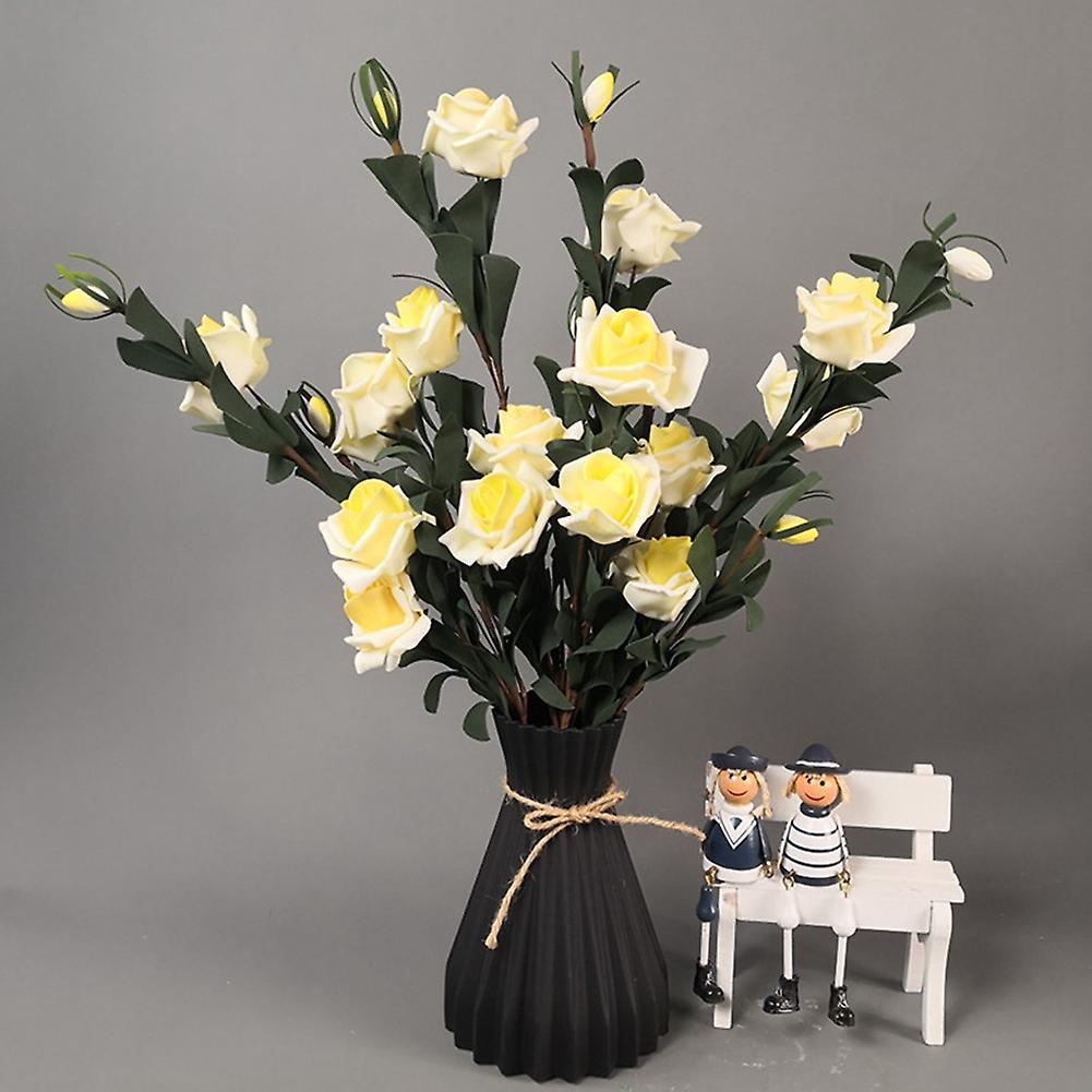 Plastic Aimulation-ceramic Flower Vase Wedding Home Decorations,black