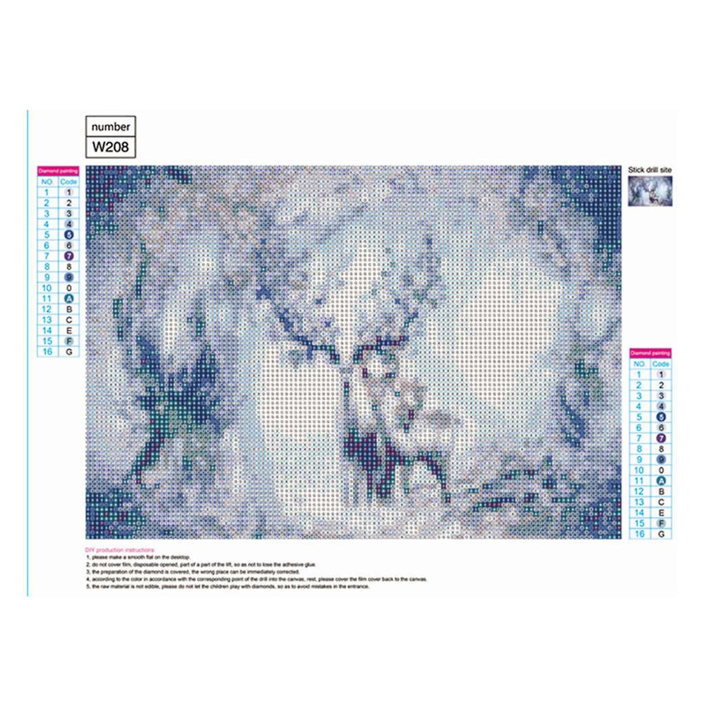 Diy 5d Diamond Painting, Rhinestone Embroidery Elk House