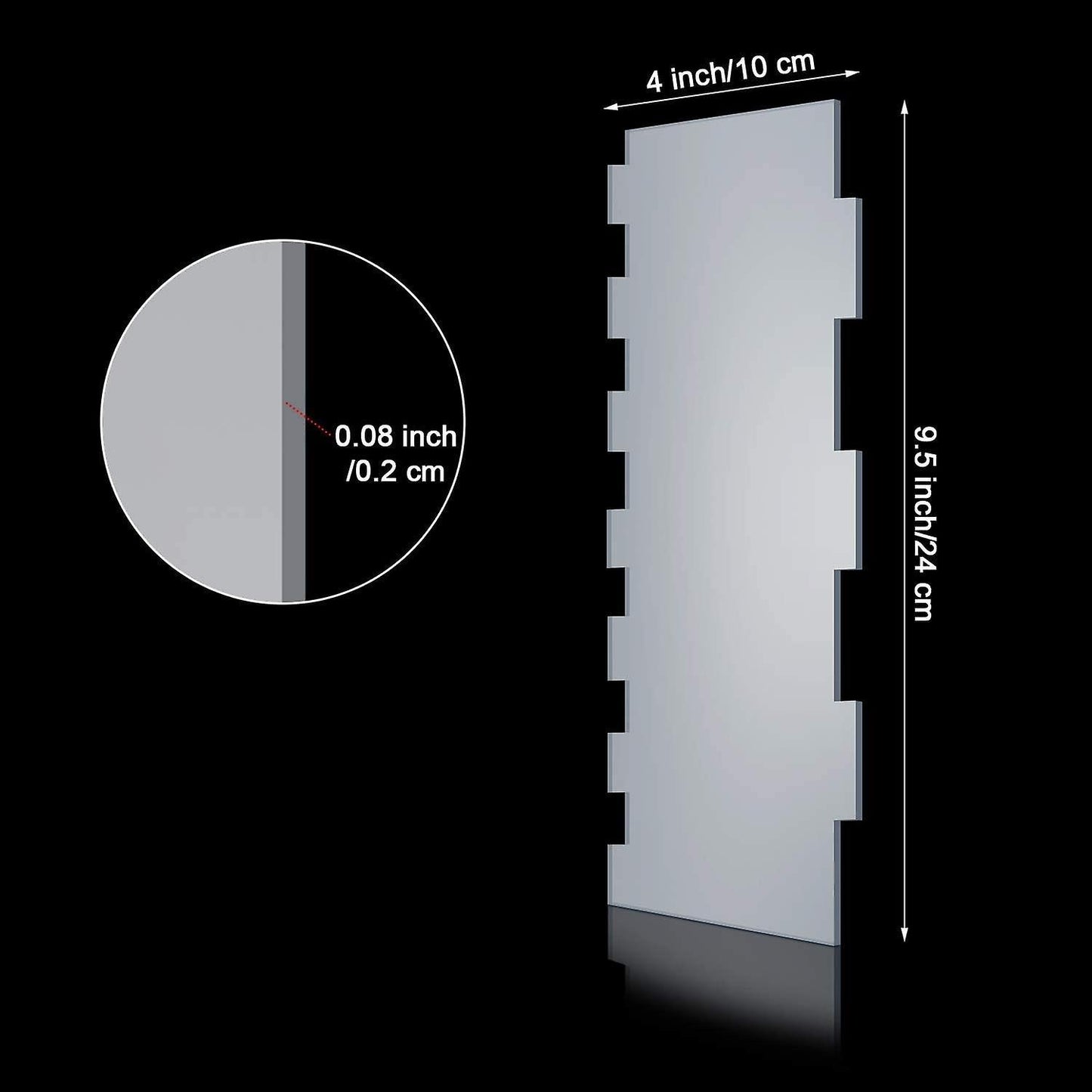 12 Inch Acrylic Cake Scraper and 9.5 Inch Cake Scraper for Cream