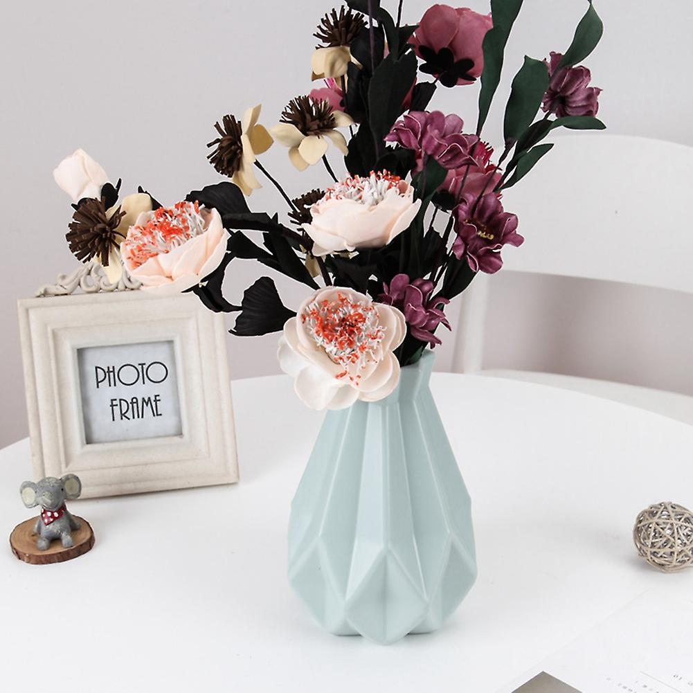 Flower Vase Plastic Vase Home Living Room Decoration Ornament,green