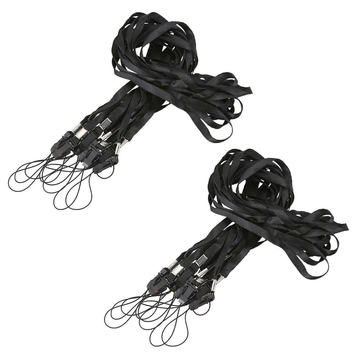 10x Black Lanyard Neck Strap for Id Pass Card Badge / Mobile