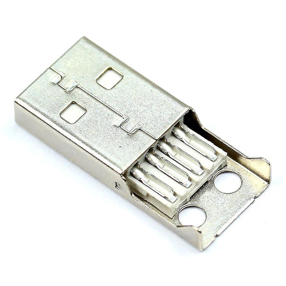 10pcs Type A Male 4 Socket Connector with Black Plastic Cover