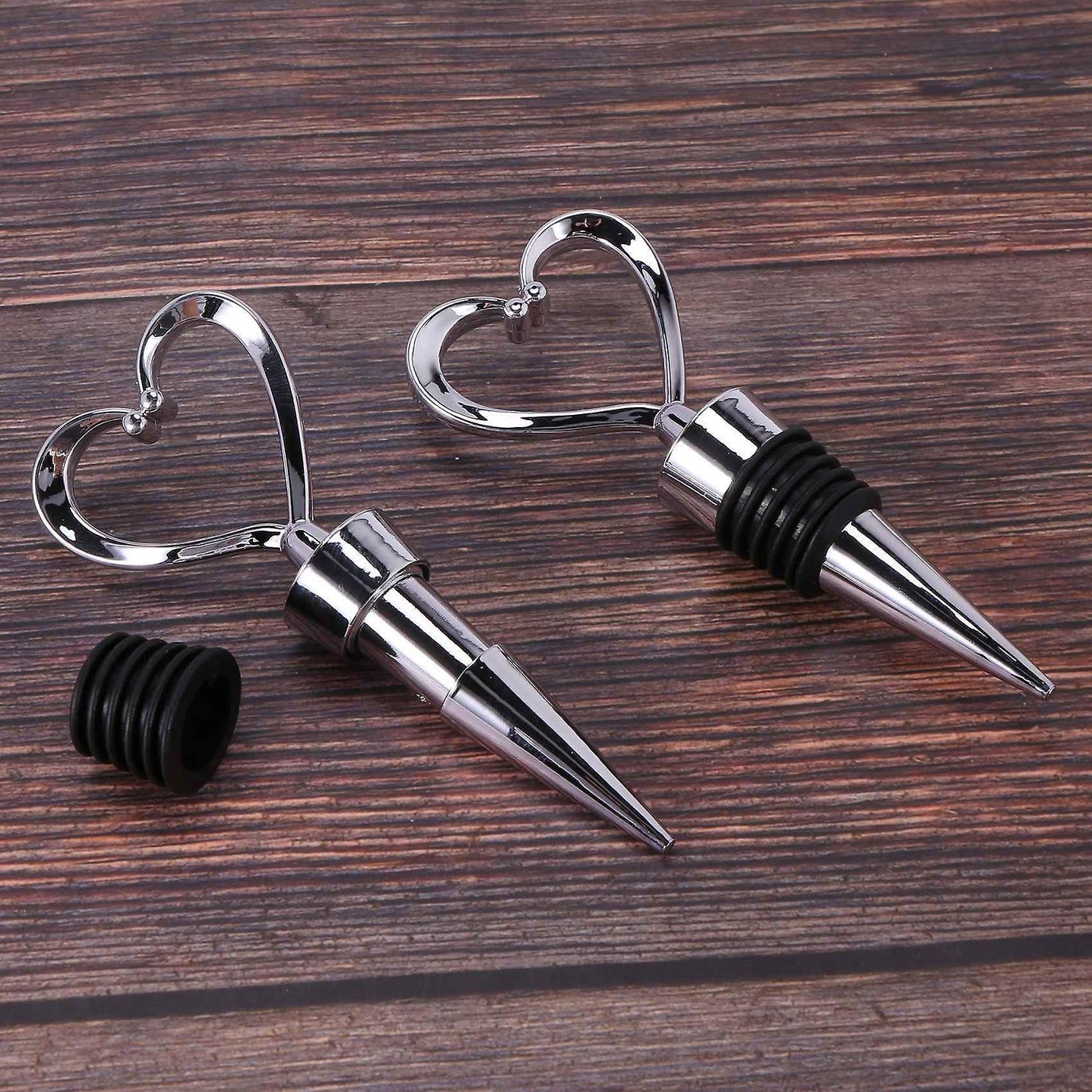4pcs Heart Wine Bottle Stoppers, for Sealing Wine, Beer - Wine Corks
