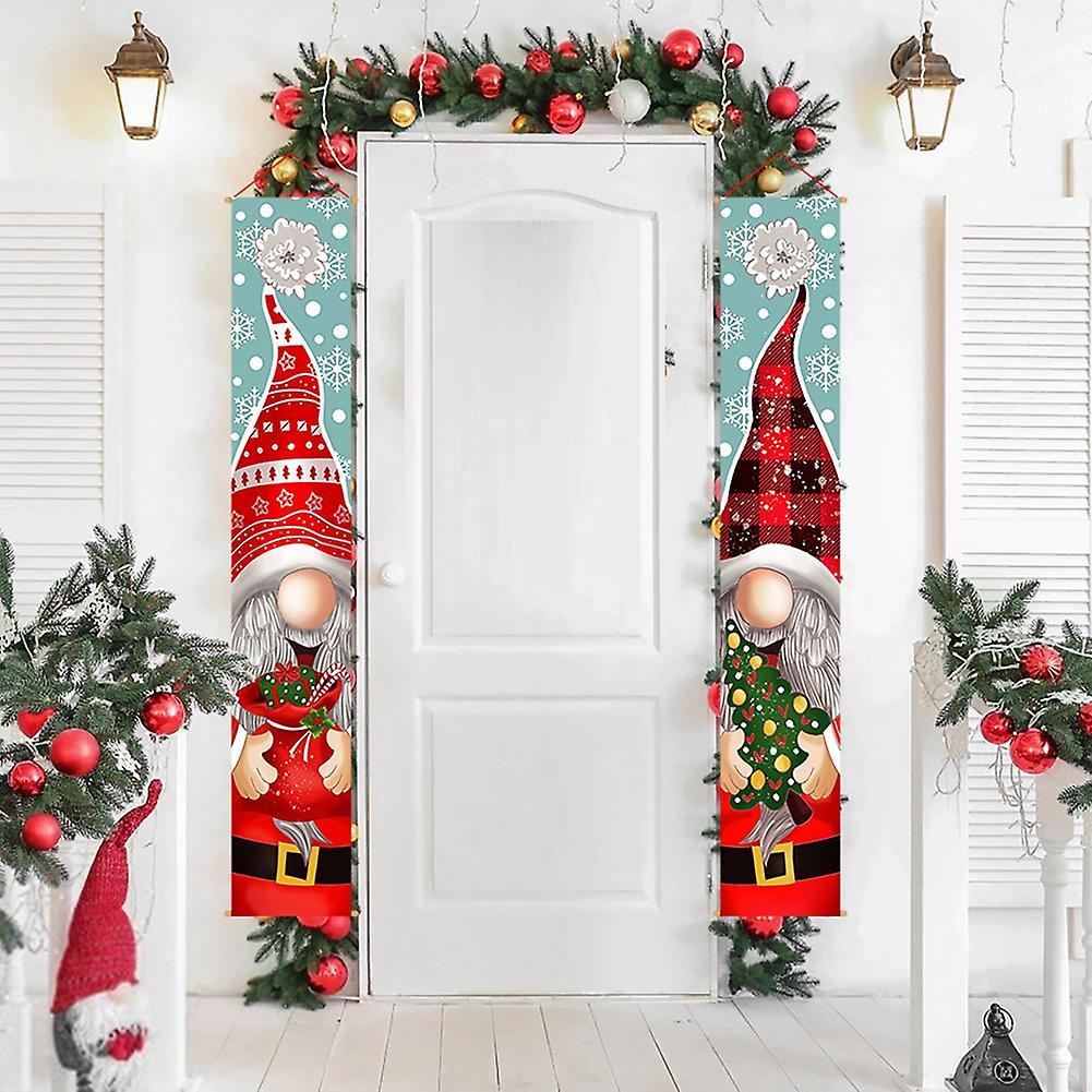 Couplets for Xmas Festive Merry Christmas Front Porch Sign Decor A