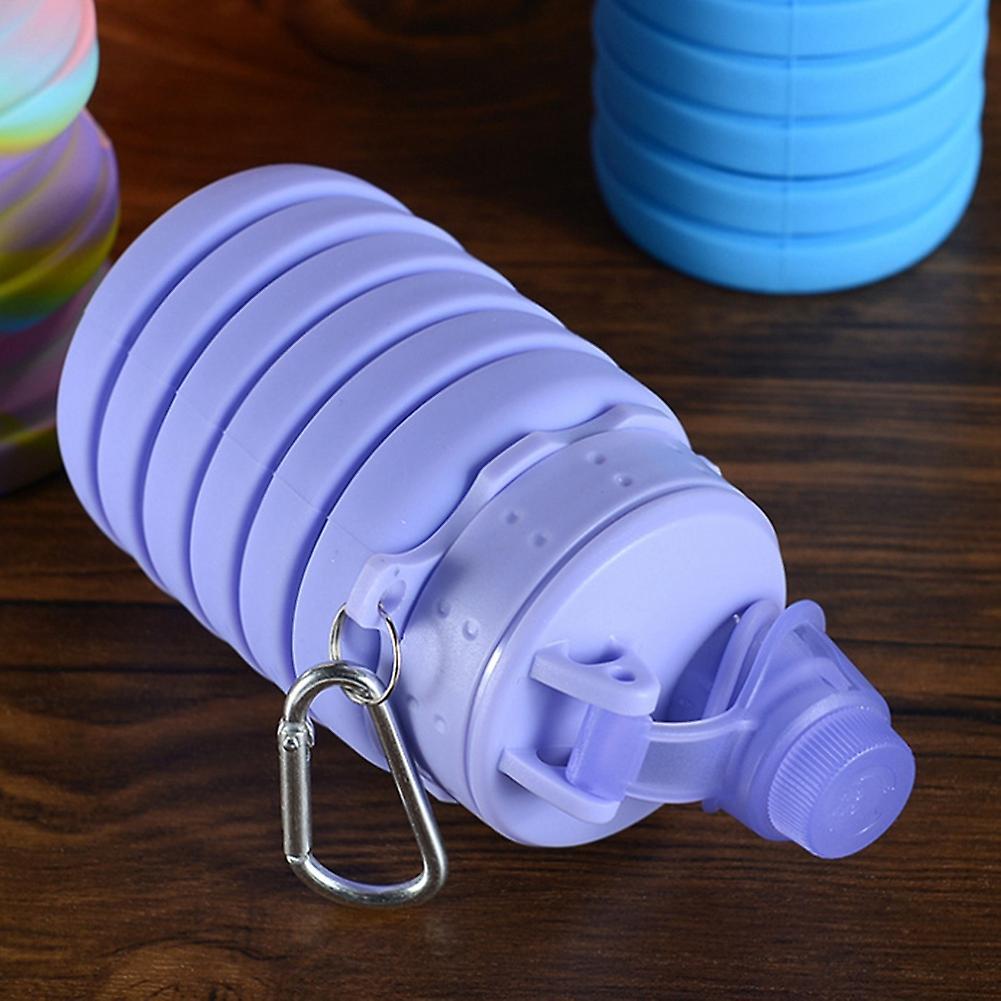500ml Portable Retractable Silicone Bottle Folding Water Bottle ,b