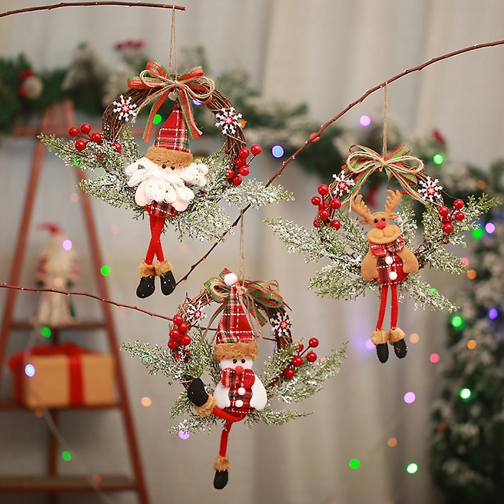 Artificial Christmas Wreath for Front Door Wall, Elk(small)