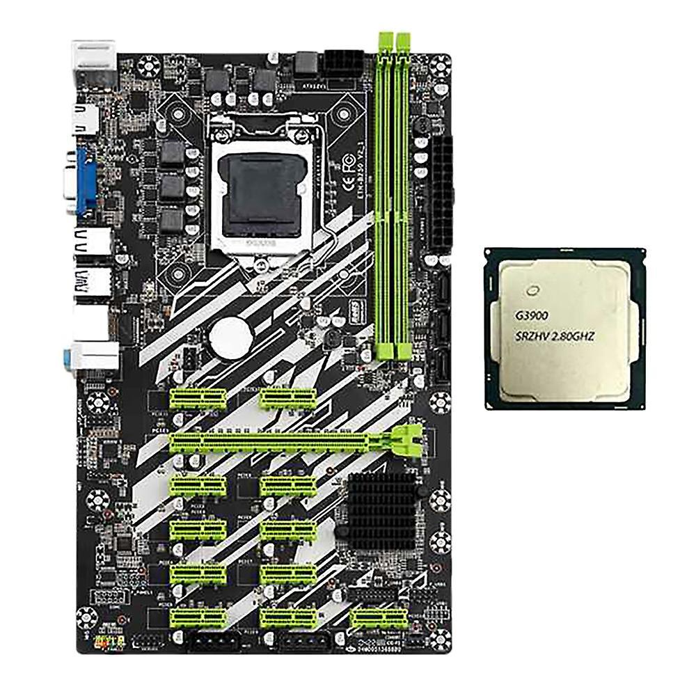 B250 Btc Mining Motherboard with G3900 Cpu+sata Cable