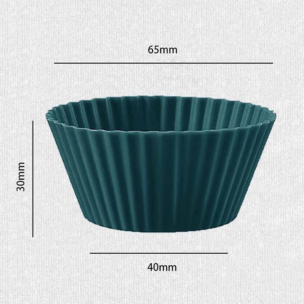 Silicone Muffin Cup Baking Mold Morandi Color Diy Food Tool-12pcs