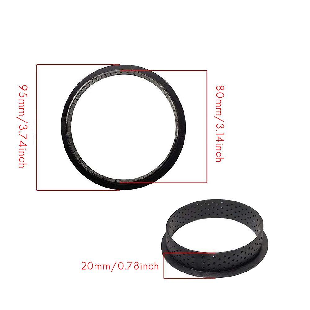 8pcs Round&oval Tart Rings Heat-resistant Perforated Cake Mousse Ring