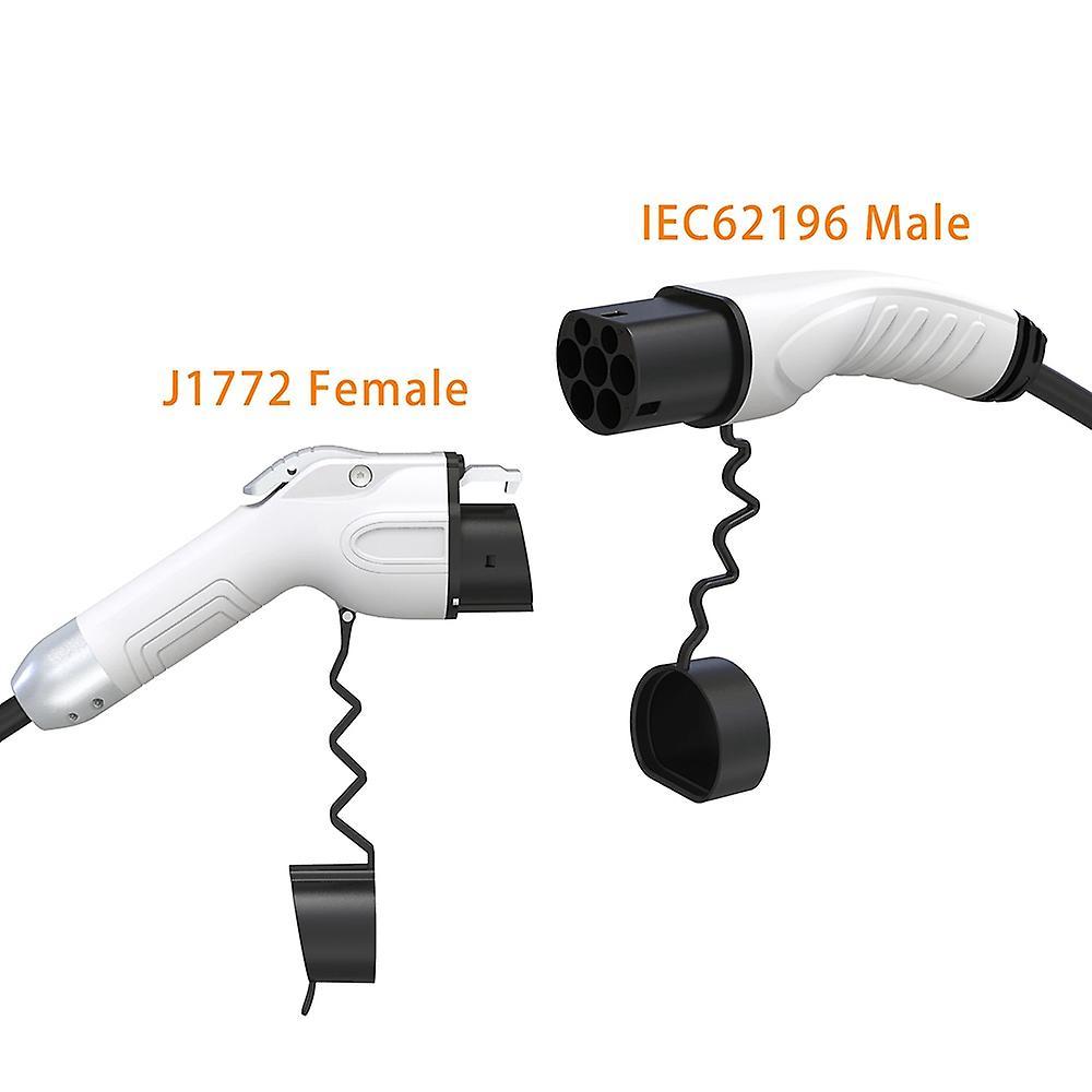Ev Car Charger Plug 32a Type1 to Type2 Saej1772 to Iec62196-2