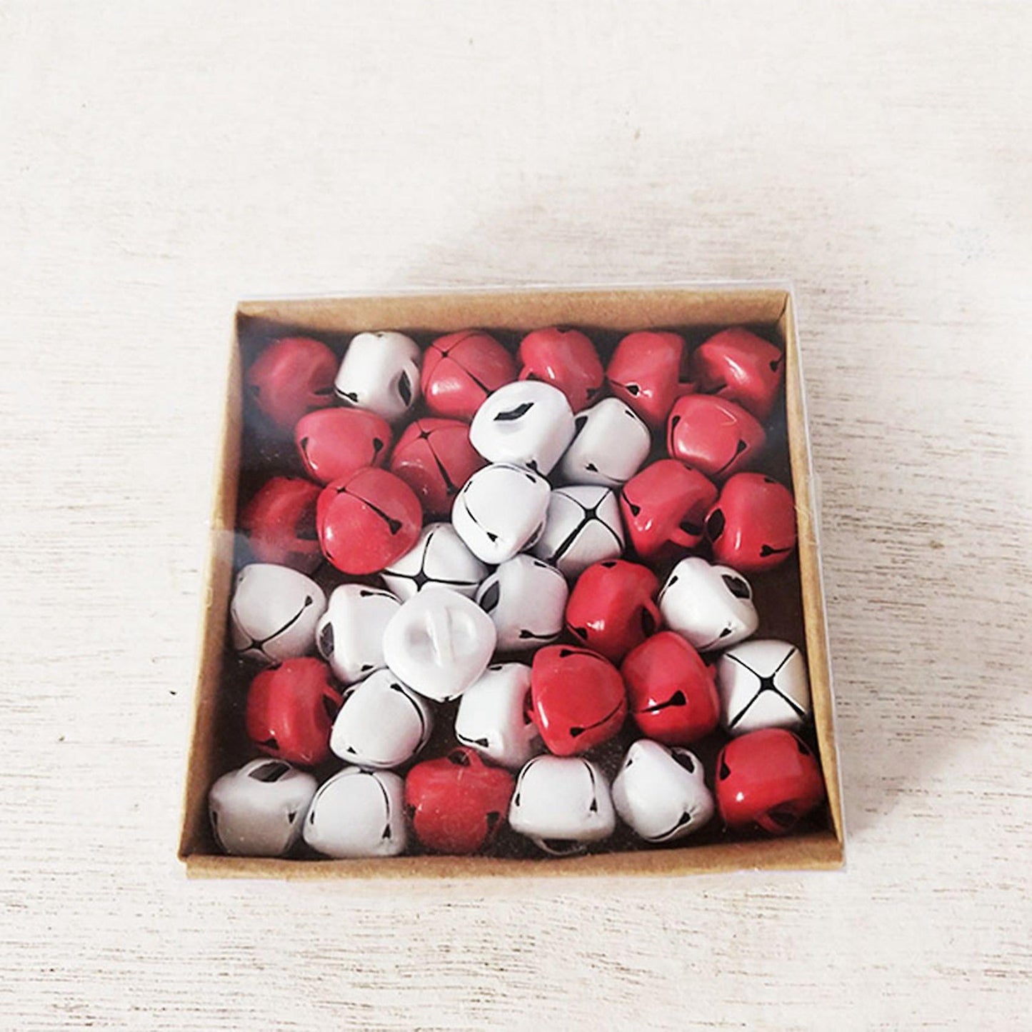 36pcs Red and White Jewelry Making Accessories Set Christmas Bell