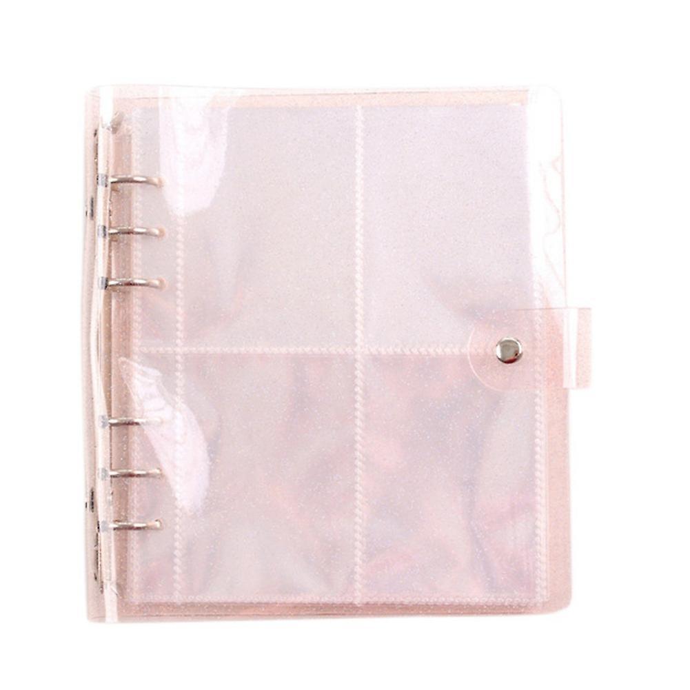 6 Holes Loose-ring Binder with 200, 3 Inch Photos Album, Pink