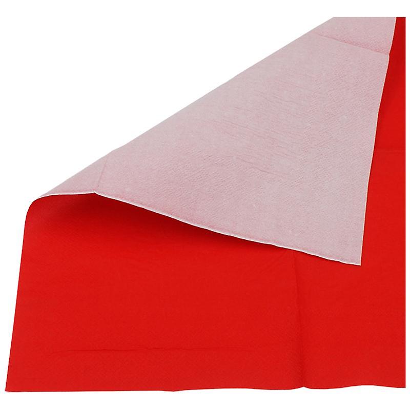 1 Pack Solid Color Printed Paper Napkin (red)