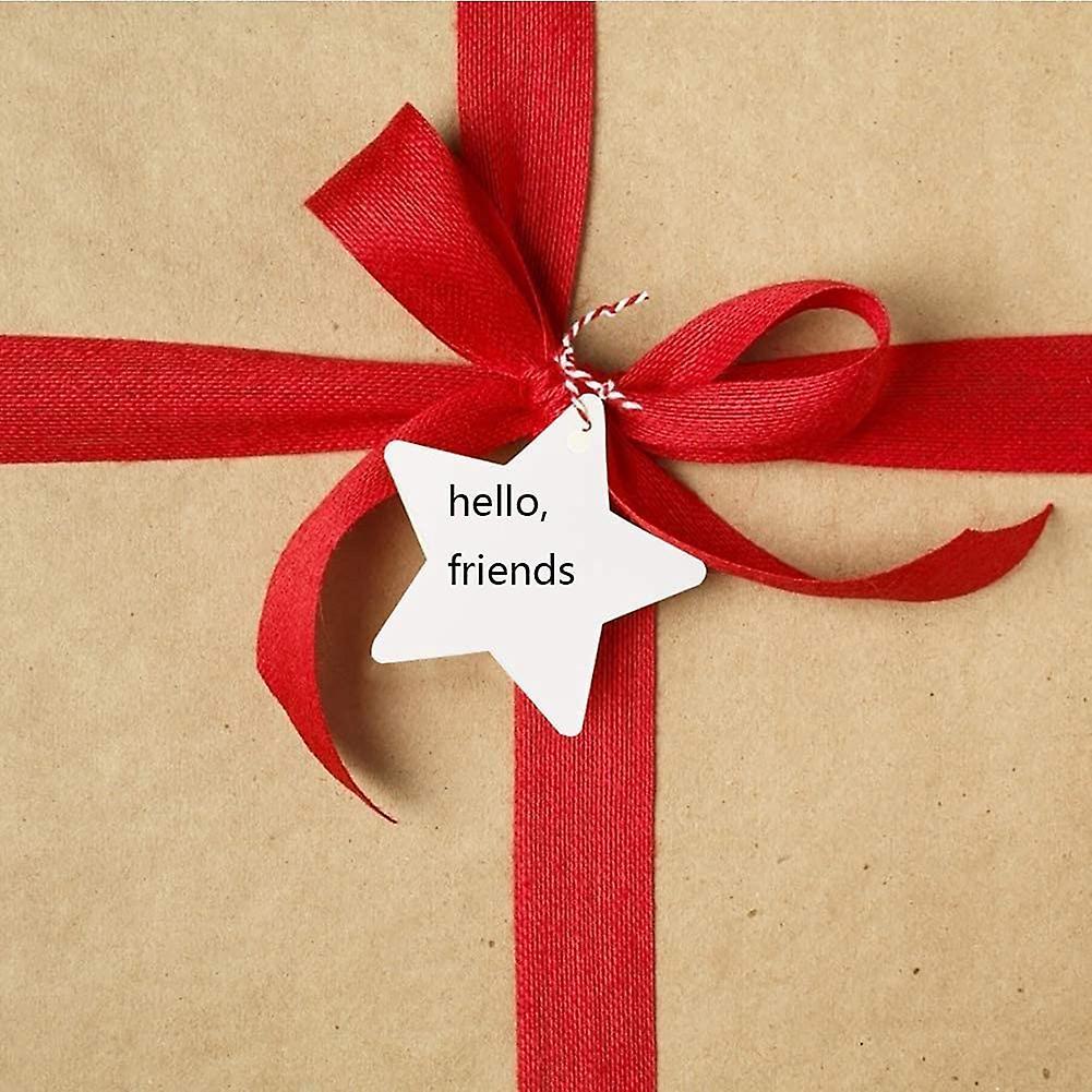 200pcs Star Gift Labels with Twine for Gift Christmas Tree Decoration
