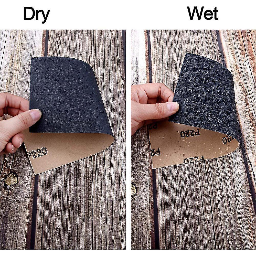 Wet and Dry Sandpaper 80 120 220 Grit Assorted Sanding Sheets