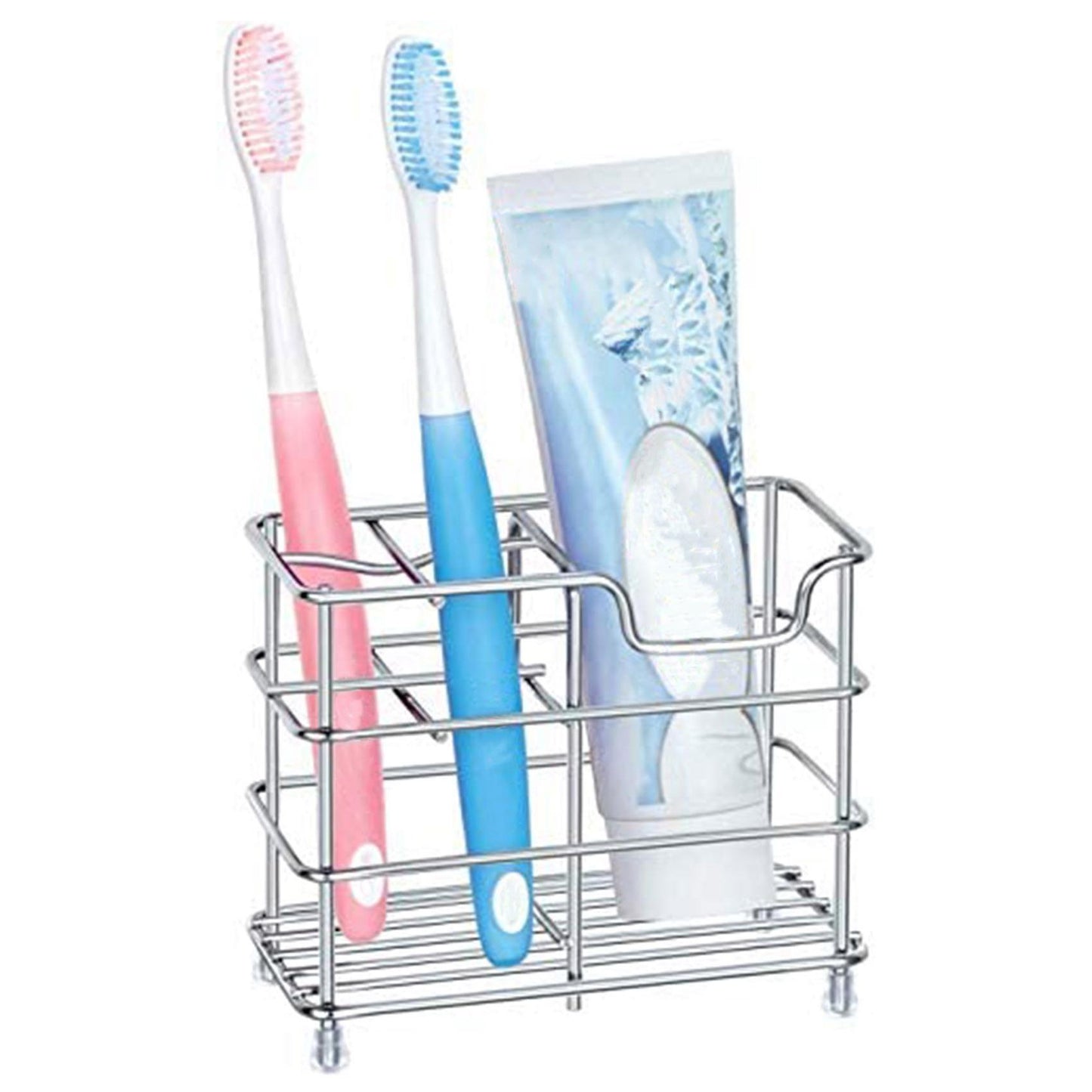 5 Slots Silver Stainless Steel Bathroom Small Space Storage Rack