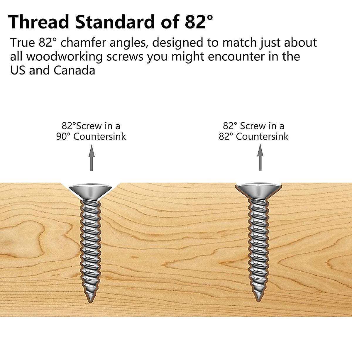 5piece Of 3/8-inch 82 Chamfer Drill Bits,sink Hole Drilling Tool Kit