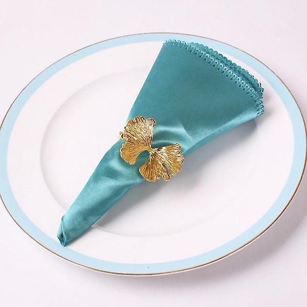 6pcs/lot Retro Ginkgo Leaf Napkin Buckle Napkin Ring