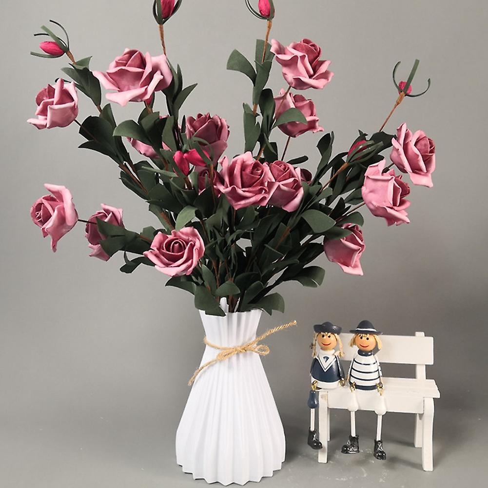 Plastic Aimulation-ceramic Flower Vase Wedding Home Decorations,white