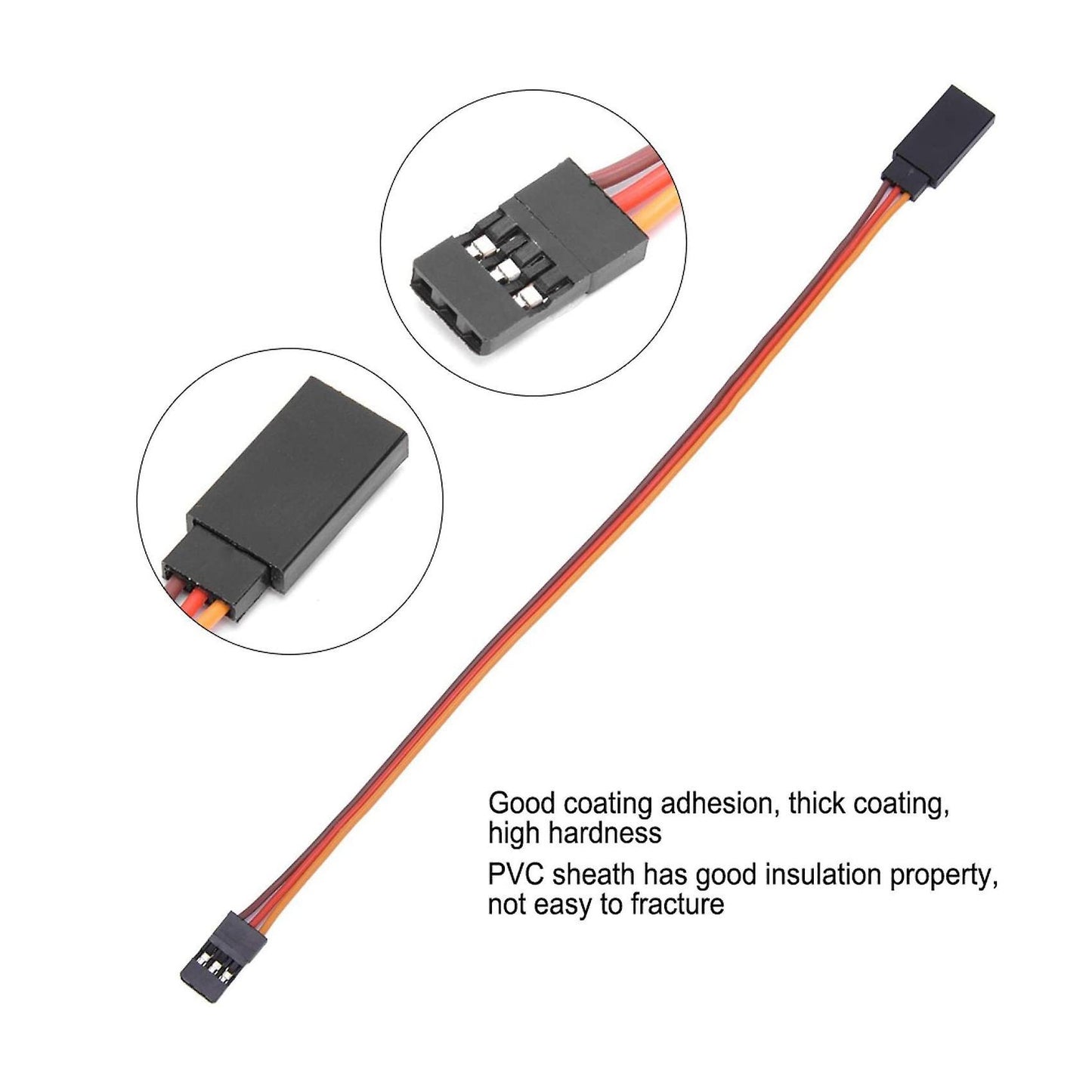 10 Pieces Of Male-to-female Servo Extension Cords for Rc Futaba's Jr