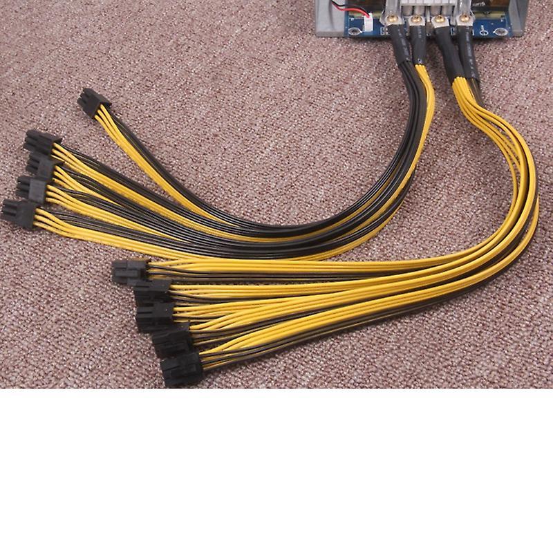 5x Pci-e Pcie 6pin Gpu Graphics-card Splitter Power Cable for Btc P3