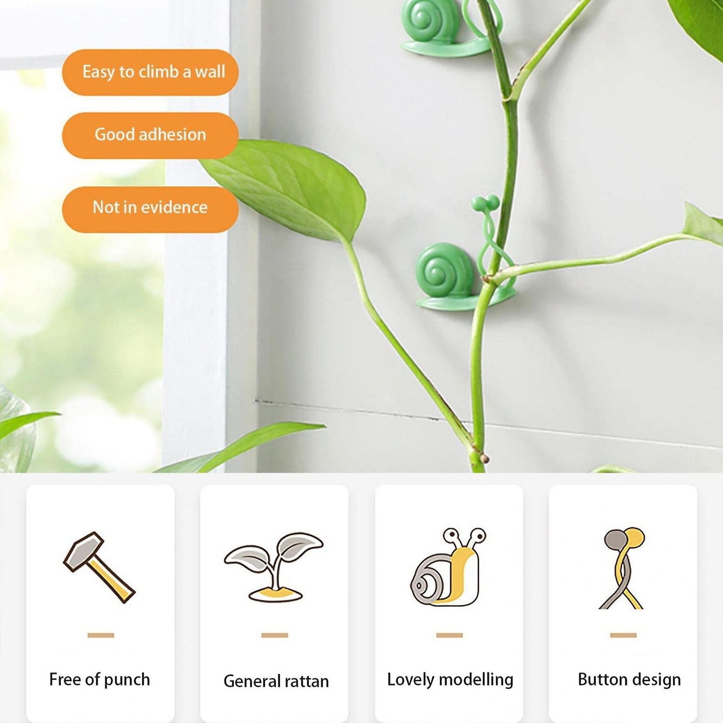 Climbing Plant Clips Wall Mounting Clips Self-adhesive Plant Clips