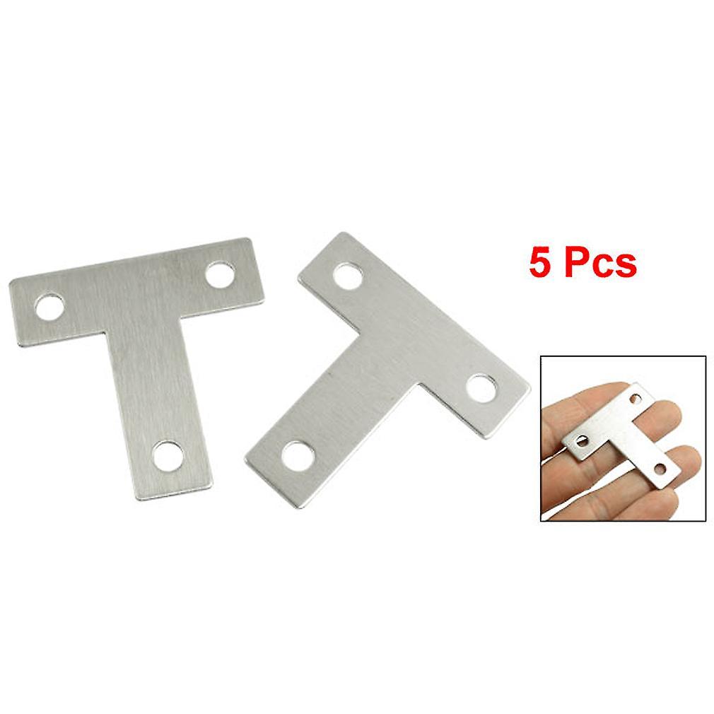 5 Pcs Angle Plate Corner Brace Flat T Shape Repair Bracket 40mm X 40mm