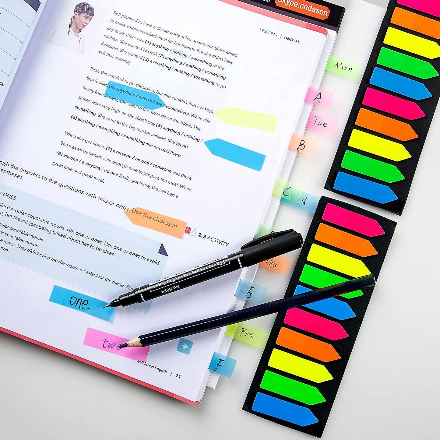 Sticky Note Flags,1200 Pcs Total,pack Of 10 Color Tabs,arrowhead Tabs