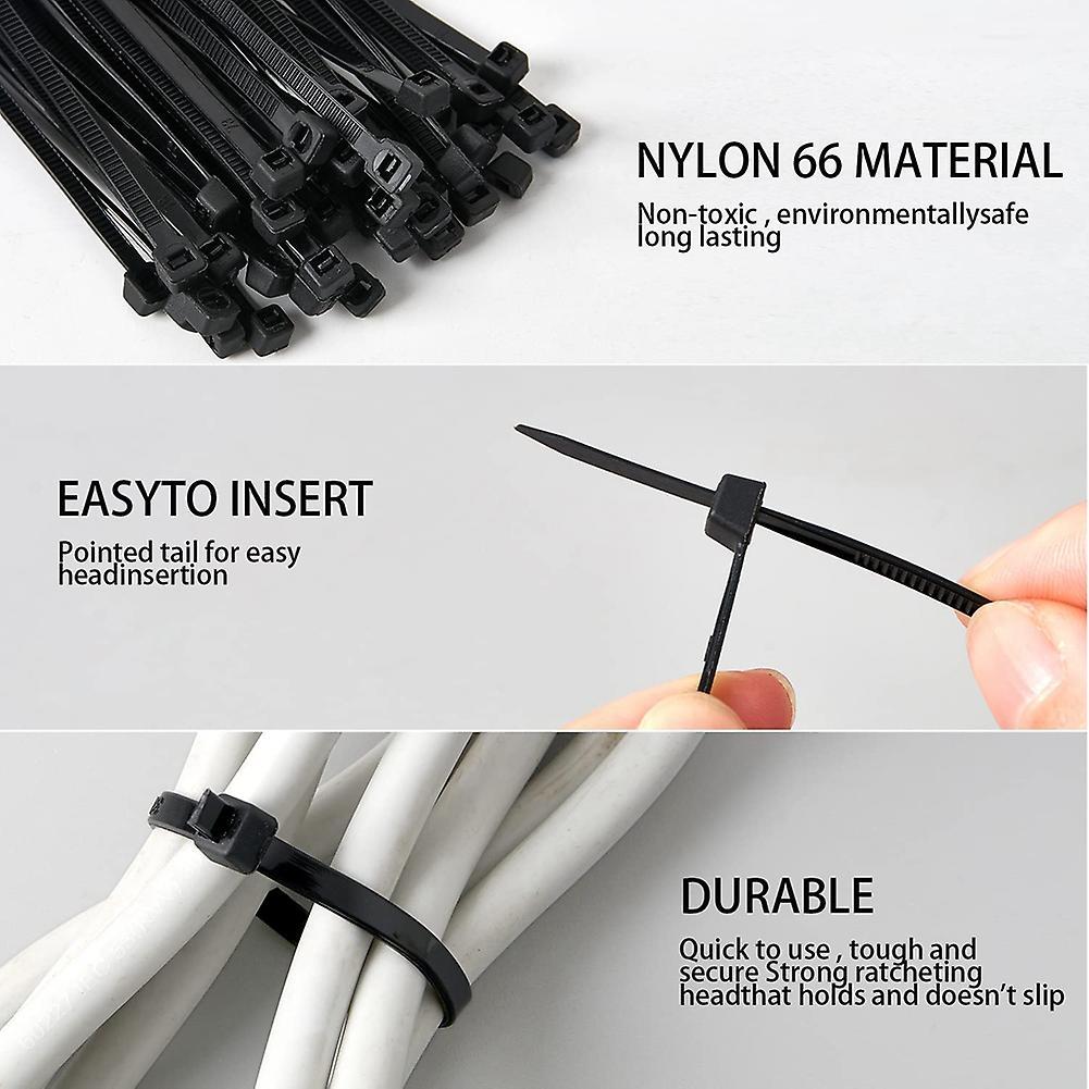 600 Pieces (100 Per Color) Small Colored Zipper Ties
