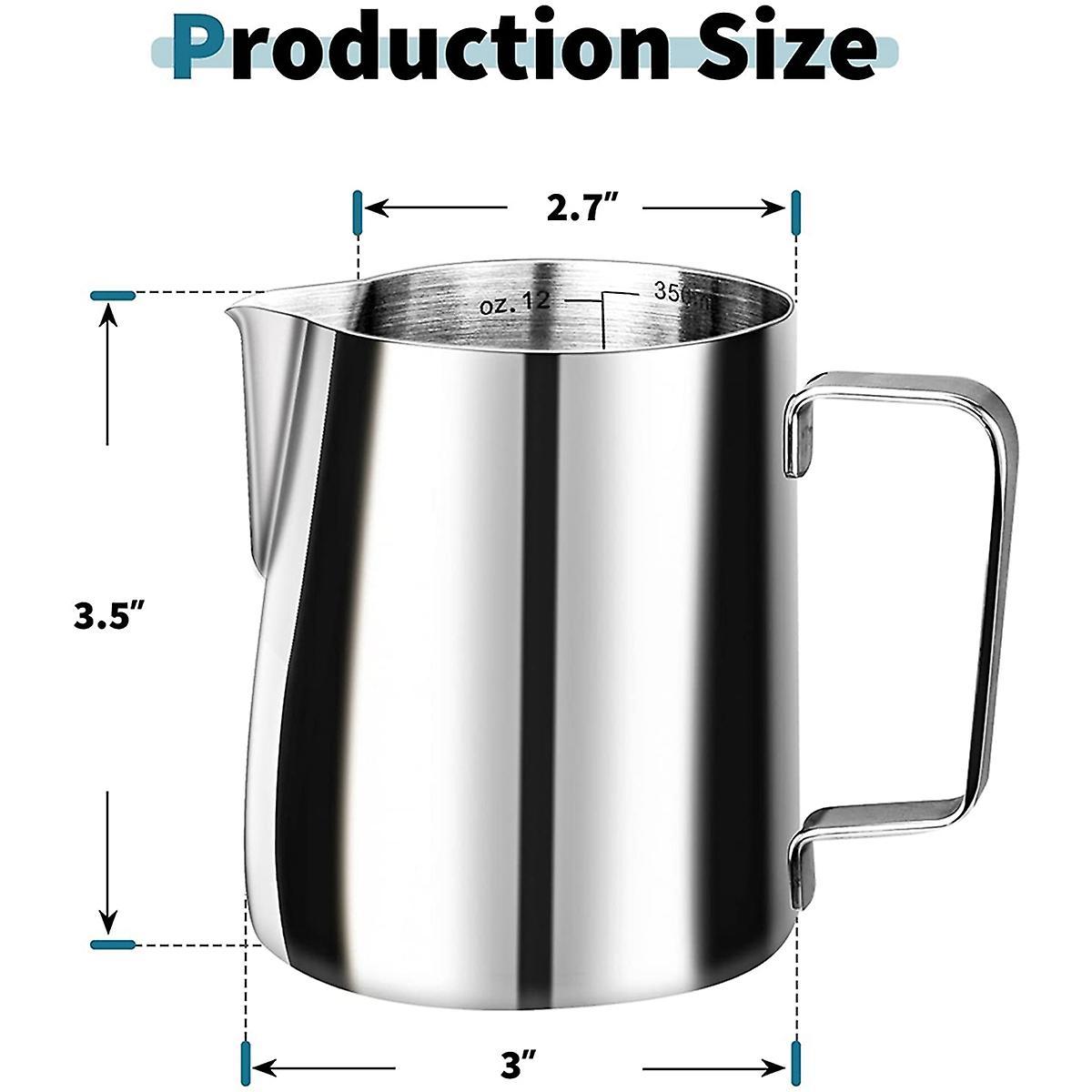 Milk Frothing Tank Stainless Steel for Espresso Machine Milk Frother