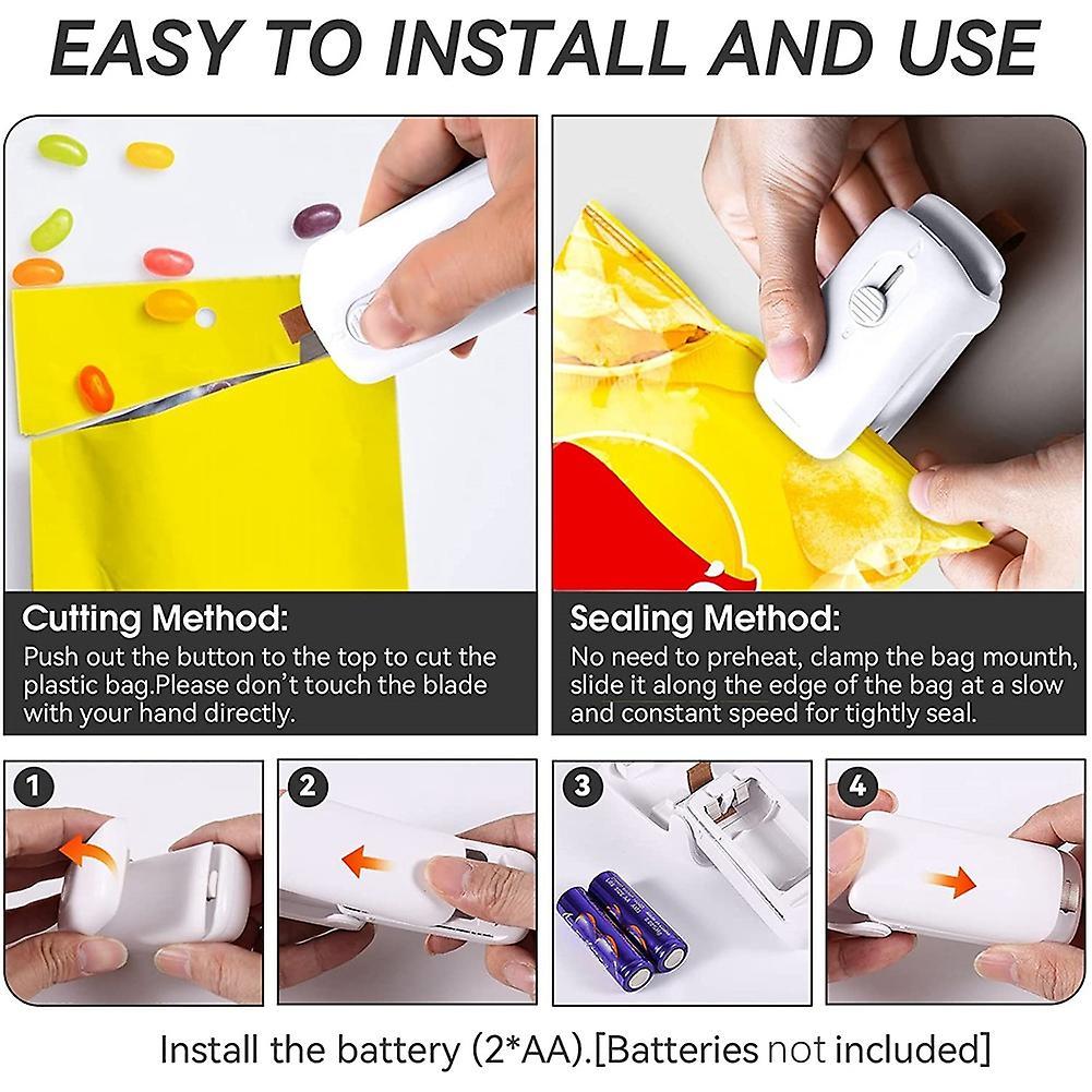 Bag Sealer,handheld Heat Vacuum Sealer, 2 In 1 Heat Sealer and Cutter