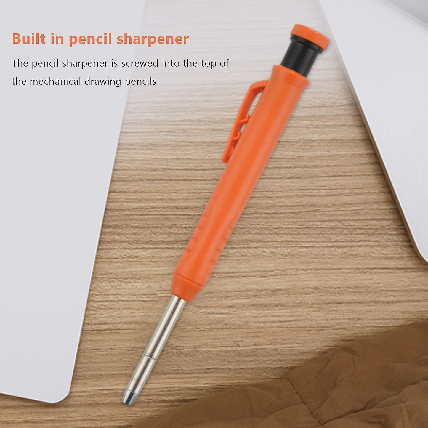 Carpenter Pencil Set with 1 Refill Leads, Built-in Sharpener,pencil I