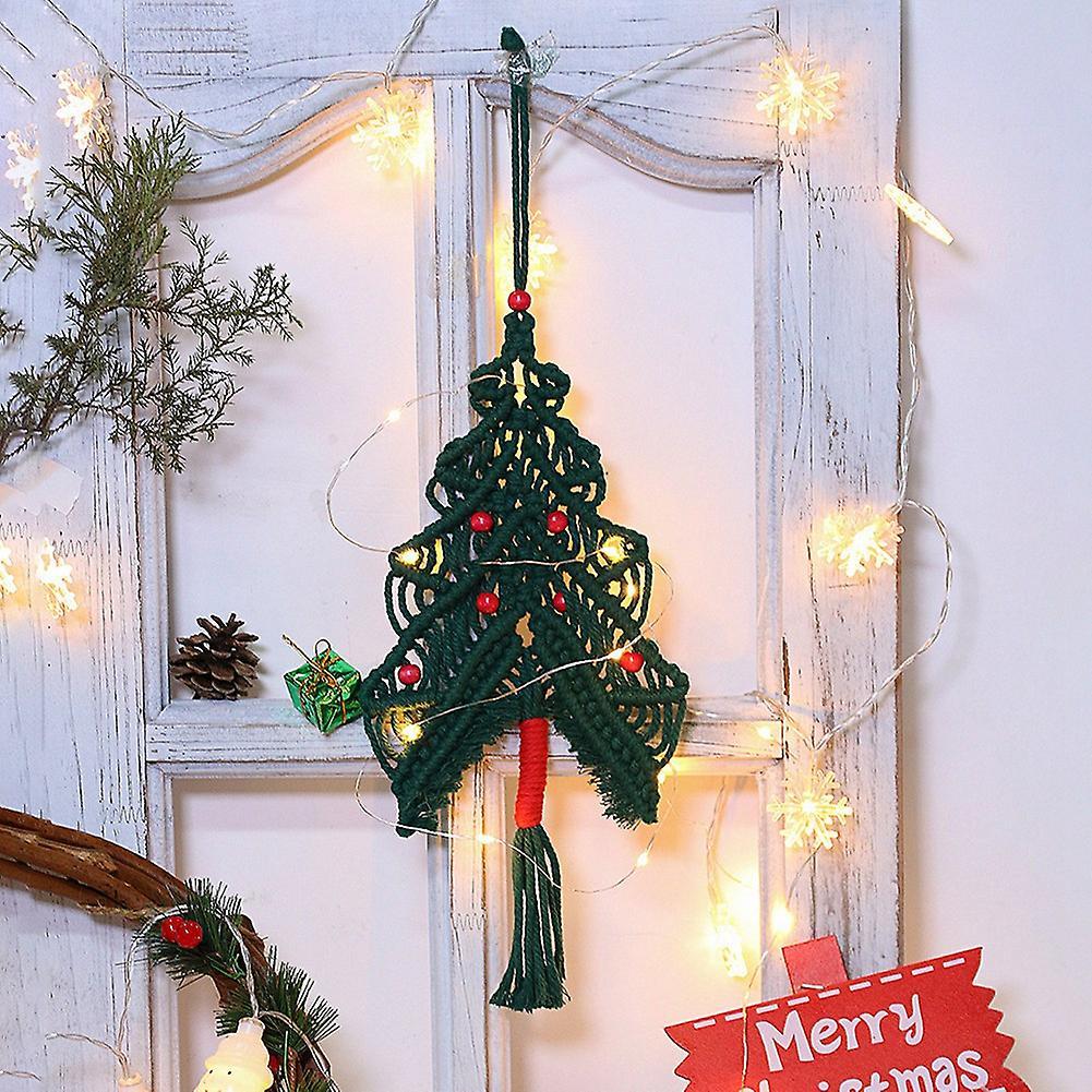 Christmas Tree Cotton Thread Tapestry Tree Decor for Home Bedroom