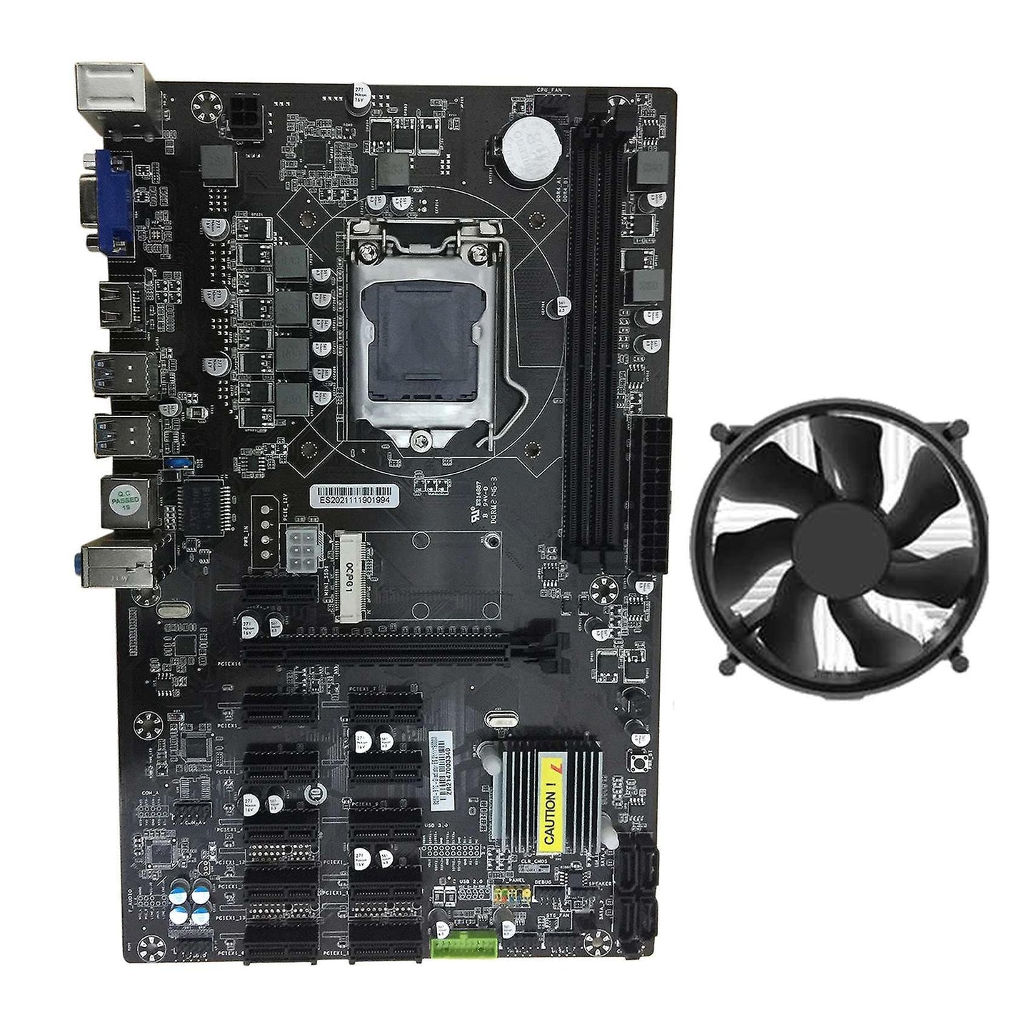 B250 Btc Mining Motherboard with Cpu Cooling Fan for Bitcoin Mining