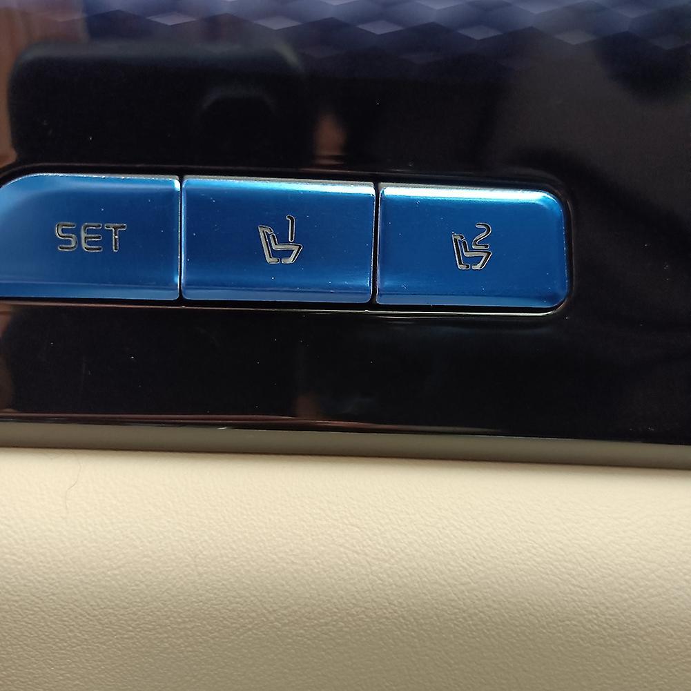 Car Aluminum Alloy Seat Memory Button Sticker for Kia Carnival Silver