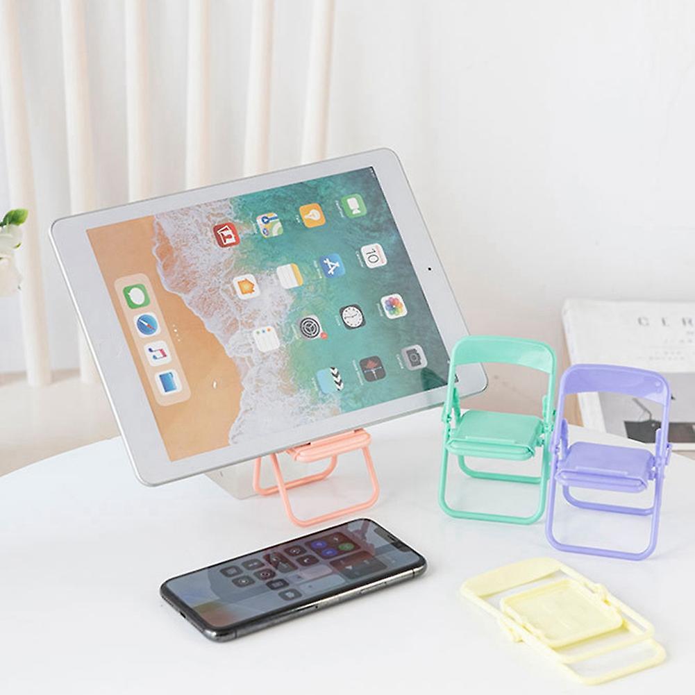Steve Cute Little Chair Mobile Phone Holder Desk Foldable Pink